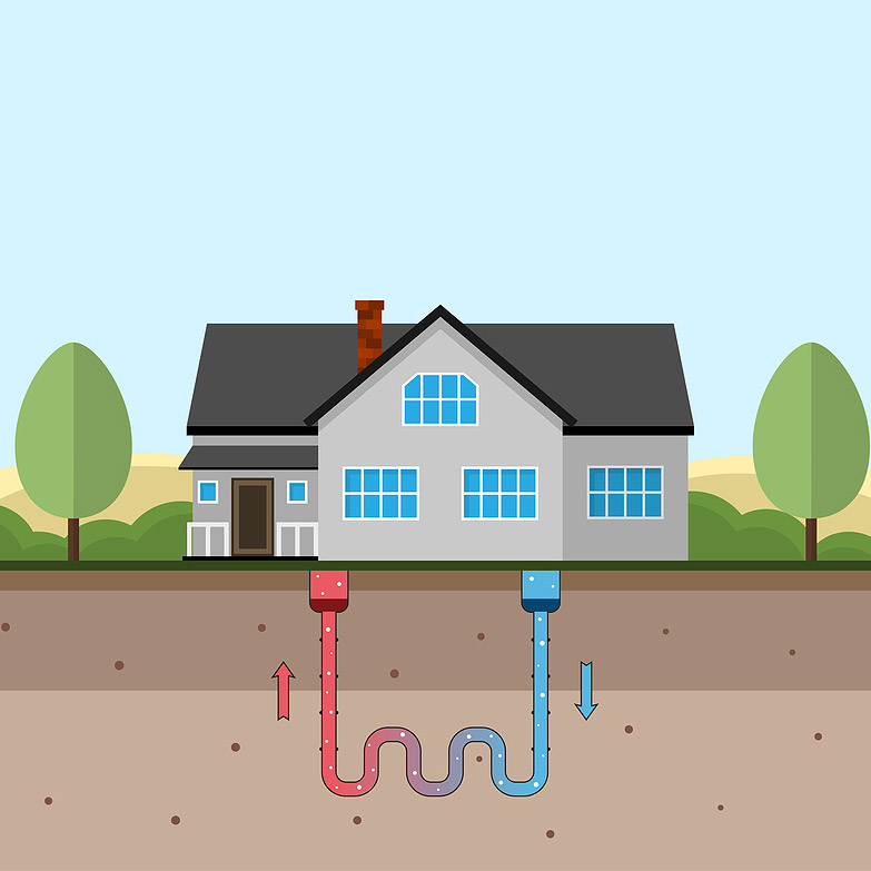 geothermal heating and cooling example